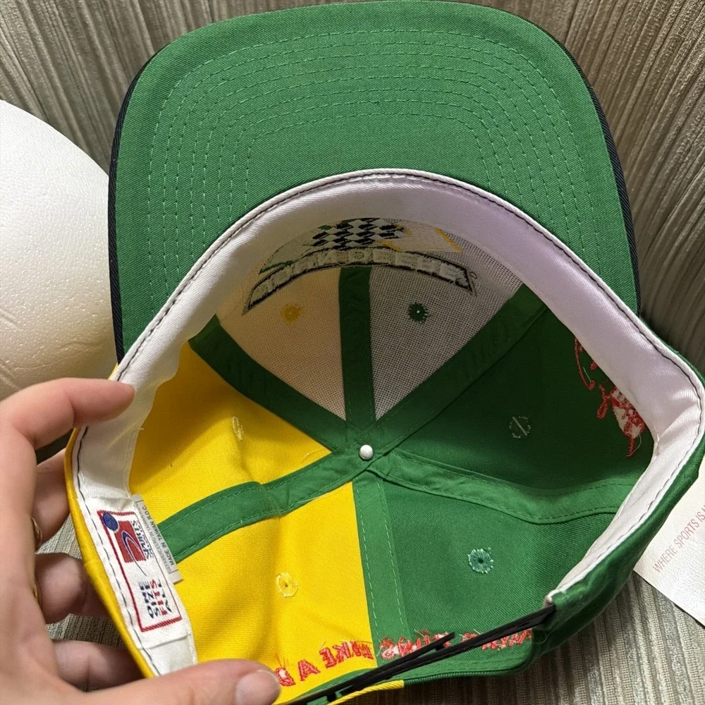 Vintage John Deere Motorsports Chad Little Roush Racing SnapBack Hat 6 Panel New